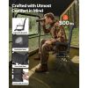 Hunting Chair, 360° Silent Swivel, Foldable Lightweight Portable Blind Chair, Heavy-Duty Steel Frame Ground Stool Seat, with Armrest
